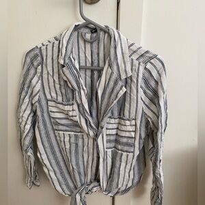 Reitmans Striped Button Up